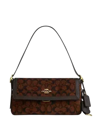 Coach Etta Small Flap Shoulder Bag In Signature Chenille