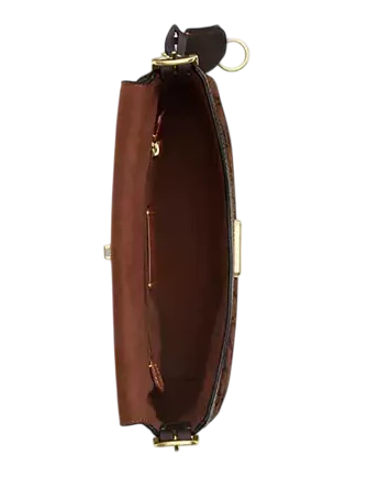 Coach Etta Small Flap Shoulder Bag In Signature Chenille Truffle 