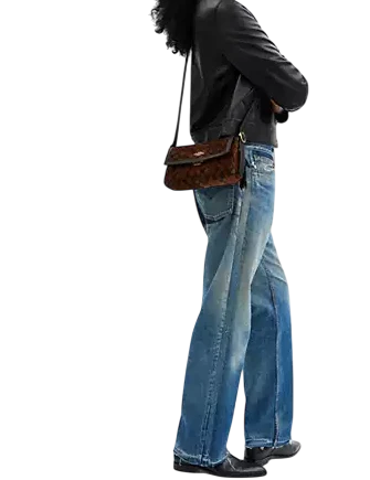 Coach Etta Small Flap Shoulder Bag In Signature Chenille Truffle 