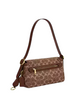 Coach Etta Small Flap Shoulder Bag In Signature Chenille Vintage Brown