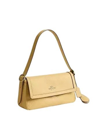 Coach Etta Small Flap Shoulder Bag Soft Yellow