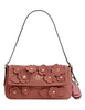 Coach Etta Small Flap Shoulder Bag With Floral Applique Blush Pink