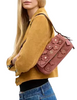 Coach Etta Small Flap Shoulder Bag With Floral Applique Blush Pink