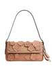 Coach Etta Small Flap Shoulder Bag With Floral Applique Light Pink