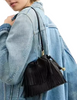Coach Faye Mini Drawstring Bag With Fringe Black