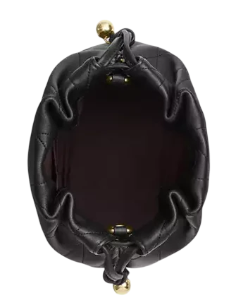 Coach Faye Mini Drawstring Bag With Quilting Black