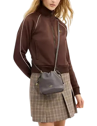 Coach Faye Mini Drawstring Bag With Quilting Slate