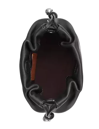 Coach Faye Mini Drawstring Bag With Ruching  Black