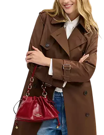 Coach Faye Shoulder Bag Dark Cardinal