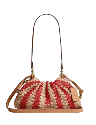 Coach Faye Shoulder Bag Tan Red