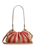 Coach Faye Shoulder Bag Tan Red