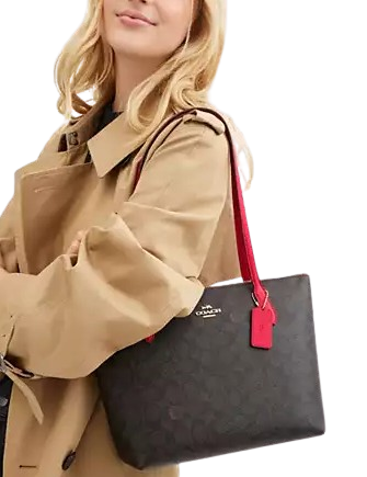 Coach Fiona Zip Tote Bag In Signature Canvas