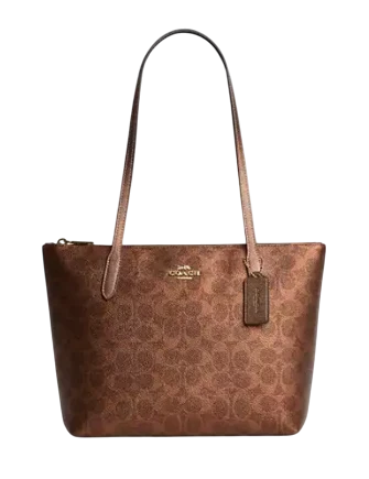 Coach Fiona Zip Tote Bag In Signature Canvas