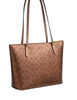 Coach Fiona Zip Tote Bag In Signature Canvas Brown Copper