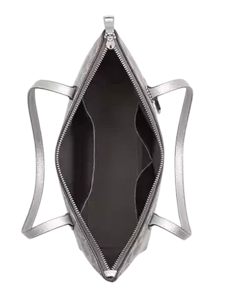 Coach Fiona Zip Tote Bag In Signature Canvas Gray Silver