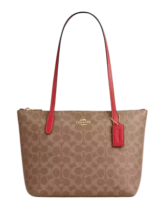 Coach Fiona Zip Tote Bag In Signature Canvas