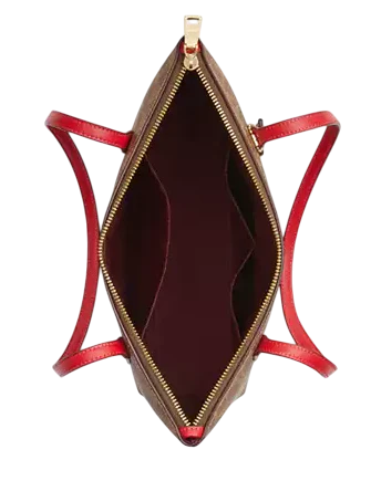 Coach Fiona Zip Tote Bag In Signature Canvas Tan Carnation