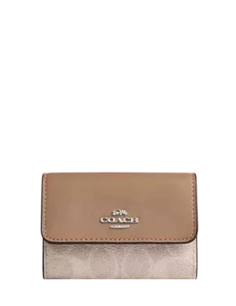 Coach Flap Card Case In Signature Canvas