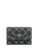 Coach Flap Card Case In Signature Regenerative Cotton Denim