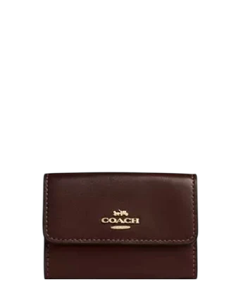 Coach Flap Card Case Maple