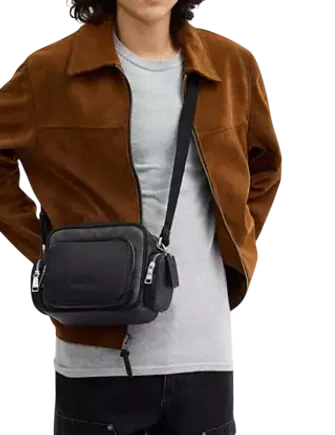 Coach Fletcher Crossbody Bag In Signature Canvas Black Signature