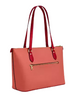 Coach Gallery Tote Bag In Colorblock Burnt Coral Bold Red