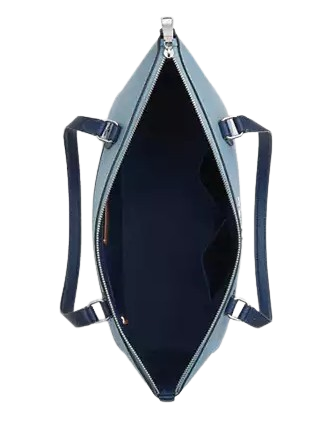 Coach Gallery Tote Bag In Colorblock Light Blue Deep Blue