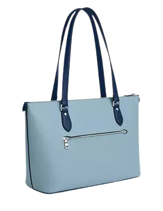 Coach Gallery Tote Bag In Colorblock Light Blue Deep Blue