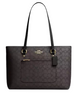 Coach Gallery Tote Bag In Signature Canvas  Black Walnut 