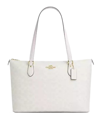 Coach Gallery Tote Bag In Signature Canvas Chalk