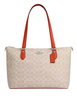 Coach Gallery Tote Bag In Signature Canvas Sand Deep Orange