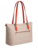 Coach Gallery Tote Bag In Signature Canvas Sand Deep Orange