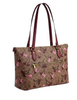 Coach Gallery Tote Bag In Signature Canvas With Cherry Print Tan
