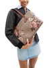 Coach Gallery Tote Bag In Signature Canvas With Rose Print Tan