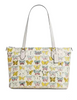 Coach Gallery Tote Bag With Butterfly Print Chalk