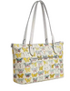 Coach Gallery Tote Bag With Butterfly Print Chalk
