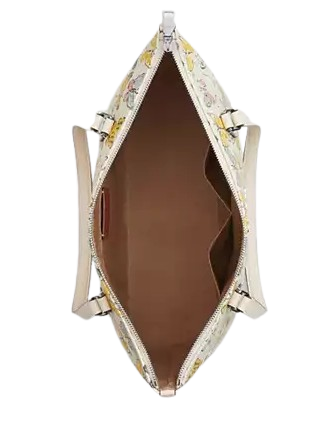 Coach Gallery Tote Bag With Butterfly Print Chalk