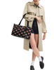 Coach Gallery Tote Bag With Heart Bolt Print Black
