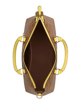 Coach Georgia Satchel Bag In Signature Canvas Tan Yellow