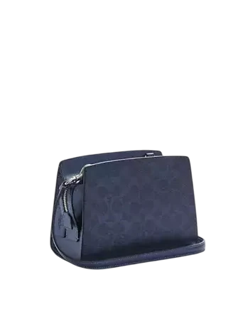 Coach Gia Crossbody Bag In Signature Canvas Blue Navy