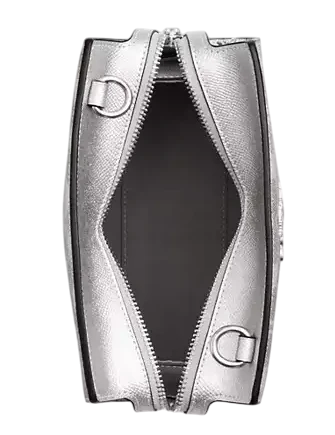 Coach Gia Crossbody Bag In Signature Canvas Grey Silver