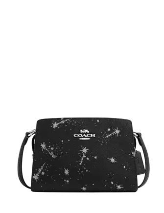 Coach Gia Crossbody Bag With Star Print Black