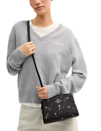 Coach Gia Crossbody Bag With Star Print Black