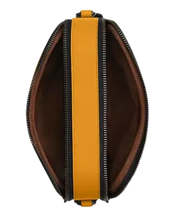 Coach Graham Crossbody Bag In Colorblock Signature Canvas Tan Buttercup