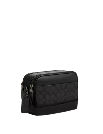 Coach Graham Crossbody Bag In Signature Canvas Charcoal Black