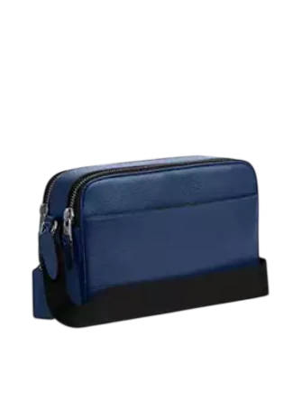 Coach Graham Crossbody Bag With Car Print Deep Blue