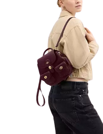 Coach Hadley Backpack Dark Wine