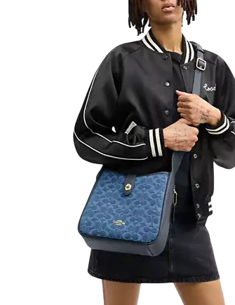 Coach Hadley Convertible Crossbody Bag In Signature Denim Indigo