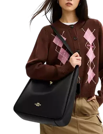 Coach Hadley Large Shoulder Bag Black