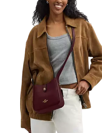 Coach Hadley Mini Crossbody Bag Dark Wine